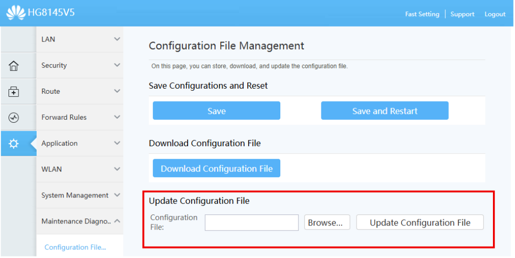 tempat upload file konfig