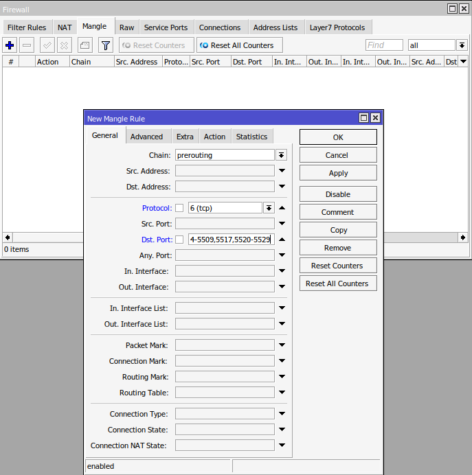 setting mangle