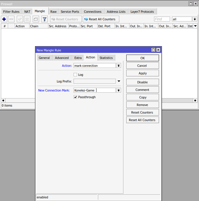 setting mangle action