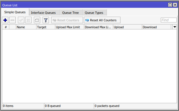 tampilan menu queues